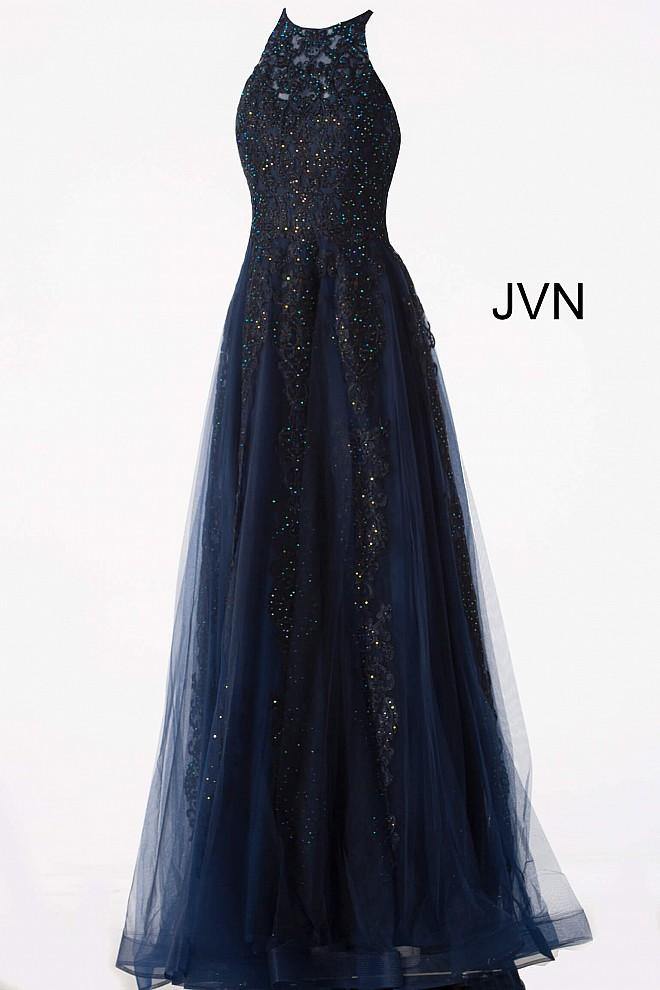 Jovani 64157 Long Formal A Line Prom Dress