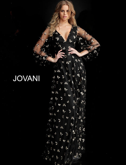 Jovani 63582 Long Sleeve Formal Evening Prom Dress