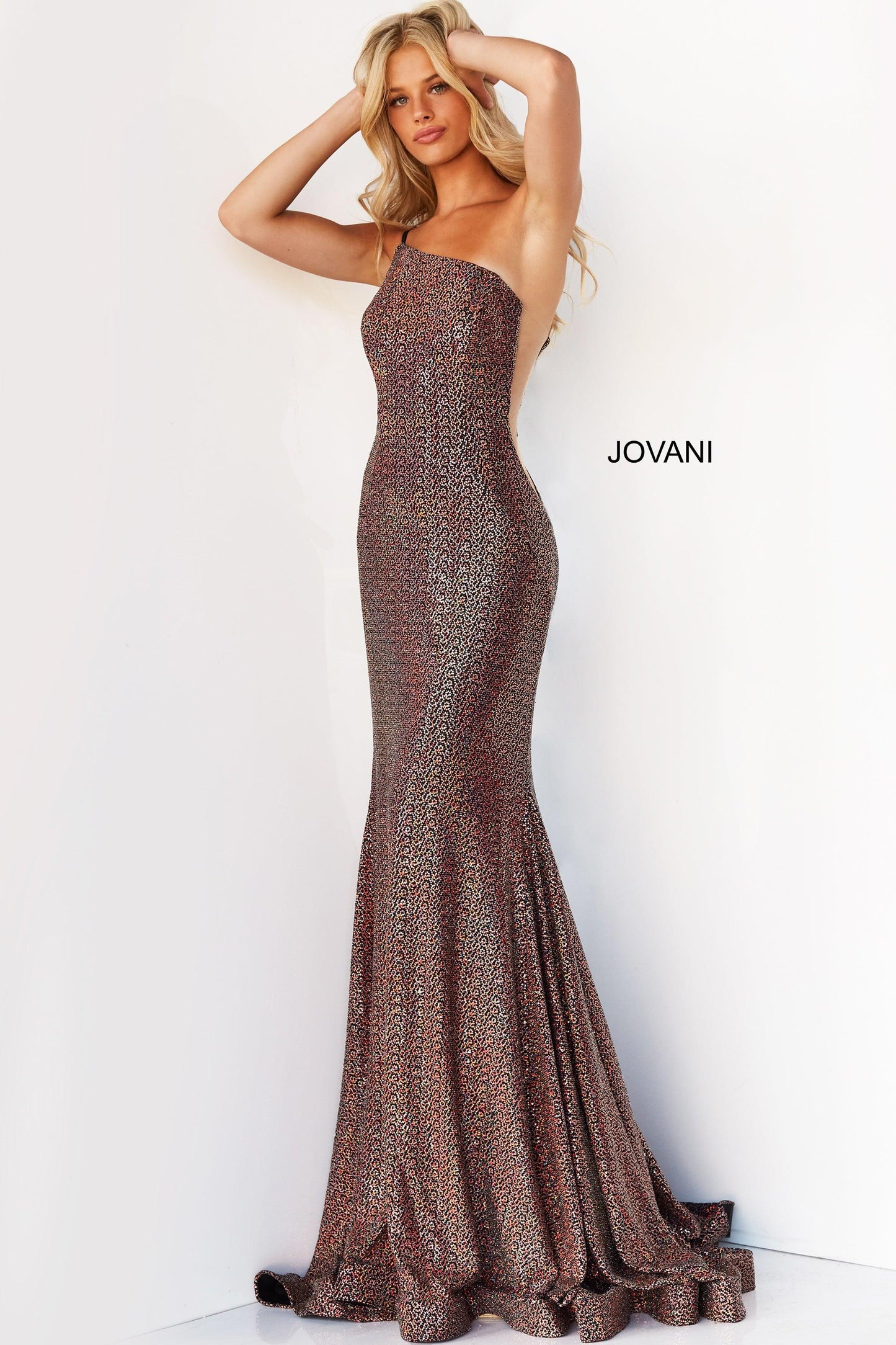 Jovani 06333 One Shoulder Formal Long Prom Dress