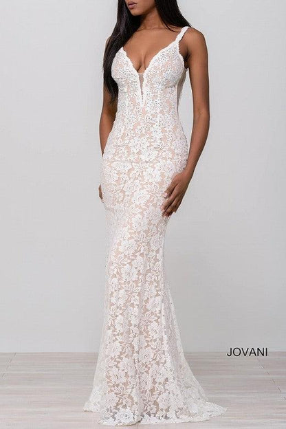 Jovani 48994 Prom Long Formal Fitted Lace dress
