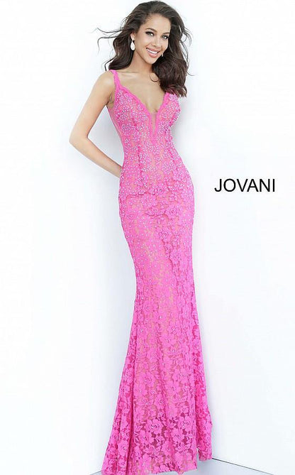 Jovani 48994 Prom Long Formal Fitted Lace dress