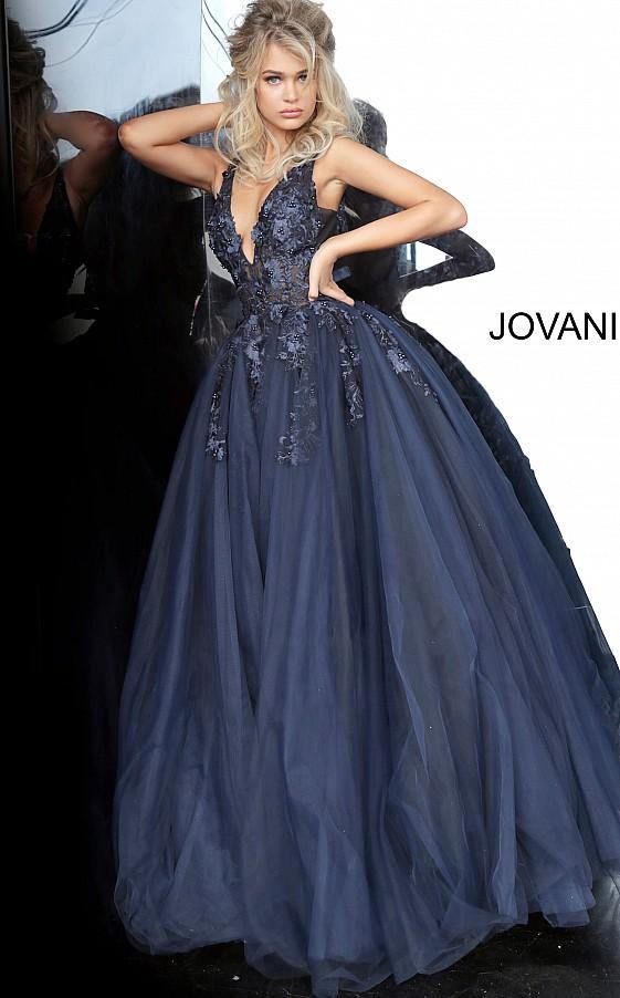 Prom Long Sleeveless Ball Gown by Jovani 55634