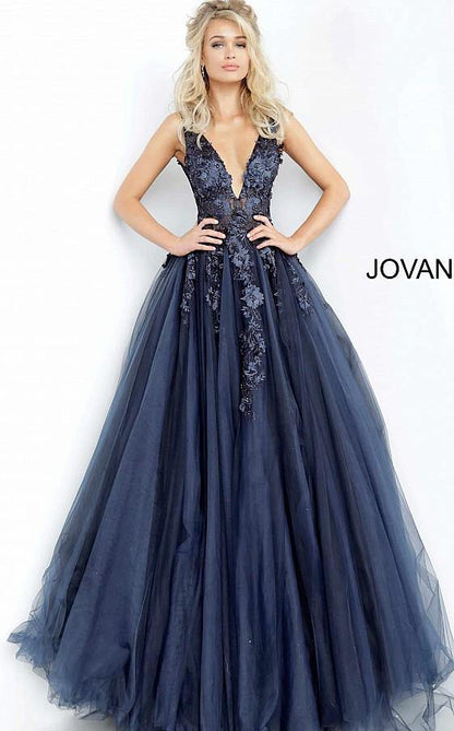 Prom Long Sleeveless Ball Gown by Jovani 55634