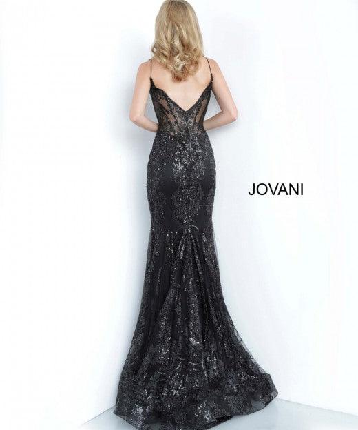 Prom Long Spaghetti Straps Mermaid Gown by Jovani 3675