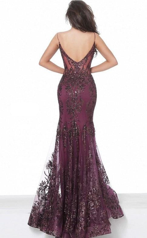 Prom Long Spaghetti Straps Mermaid Gown by Jovani 3675