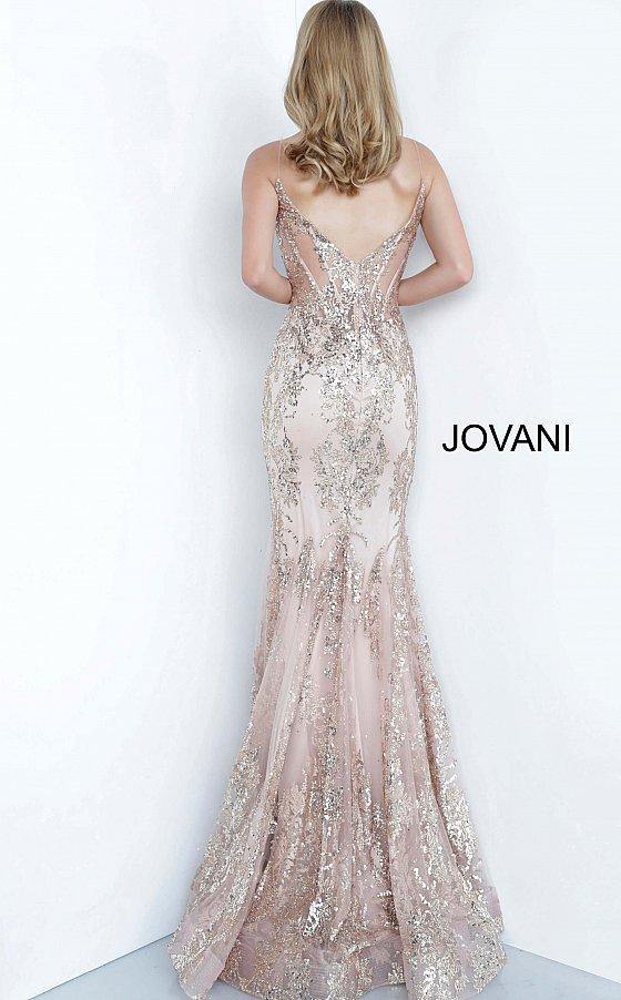 Prom Long Spaghetti Straps Mermaid Gown by Jovani 3675