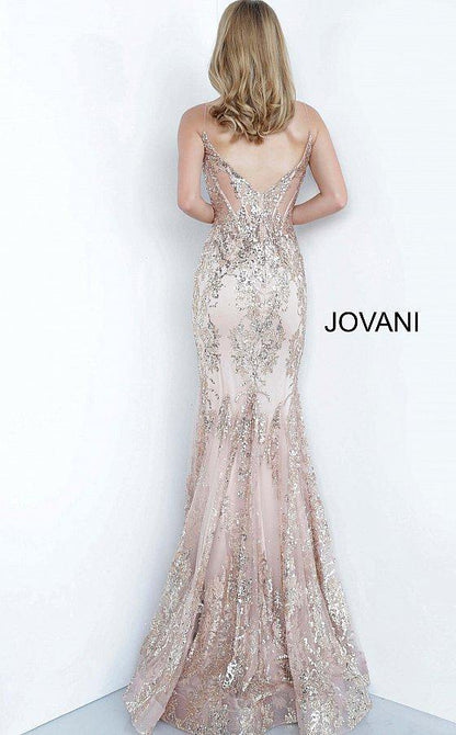 Prom Long Spaghetti Straps Mermaid Gown by Jovani 3675
