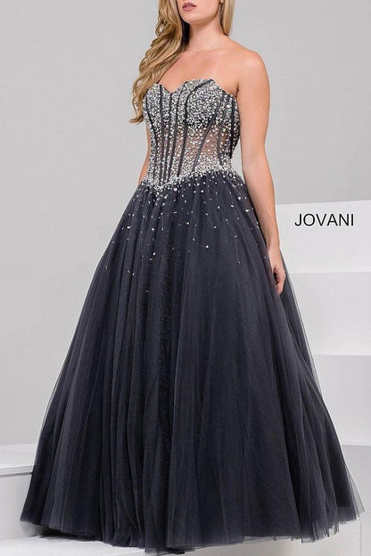 Jovani 1332 Prom Long Strapless A Line Ball Gown