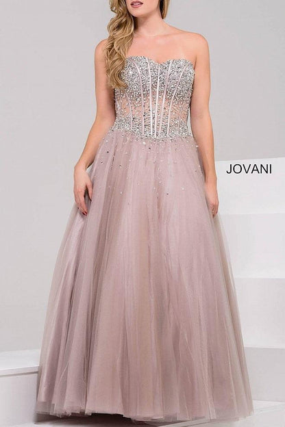 Jovani 1332 Prom Long Strapless A Line Ball Gown