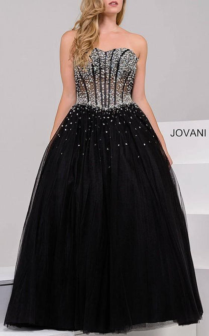 Jovani 1332 Prom Long Strapless A Line Ball Gown