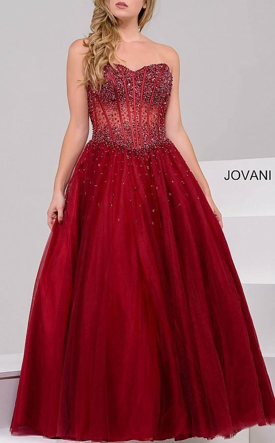 Jovani 1332 Prom Long Strapless A Line Ball Gown