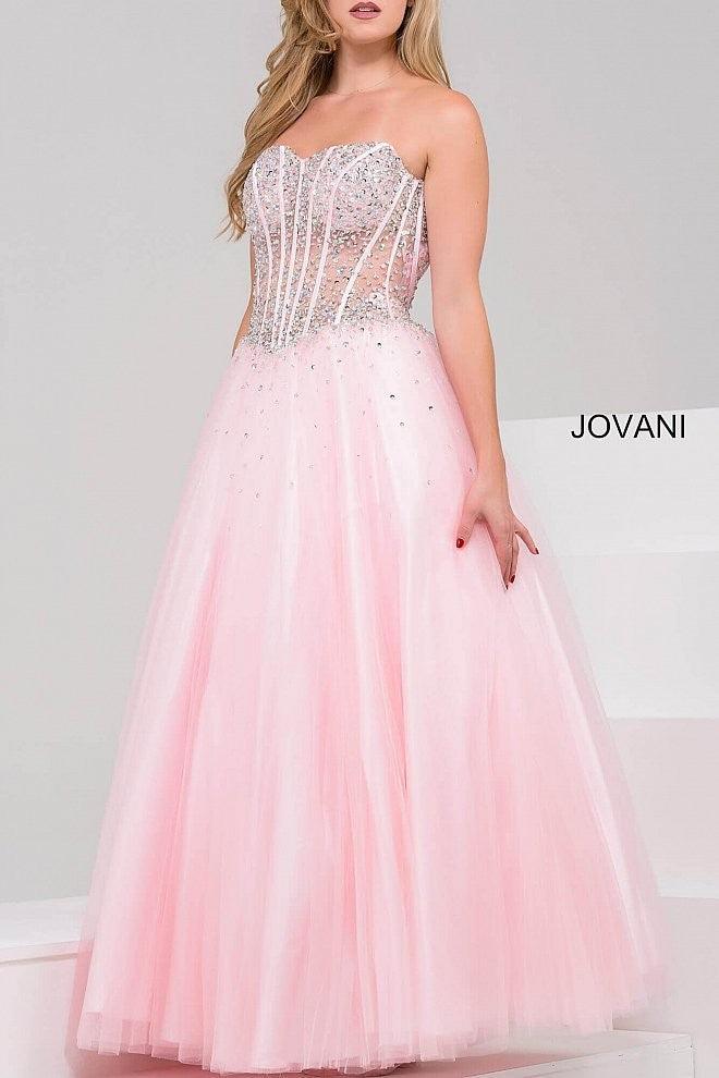 Jovani 1332 Prom Long Strapless A Line Ball Gown