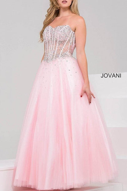 Jovani 1332 Prom Long Strapless A Line Ball Gown