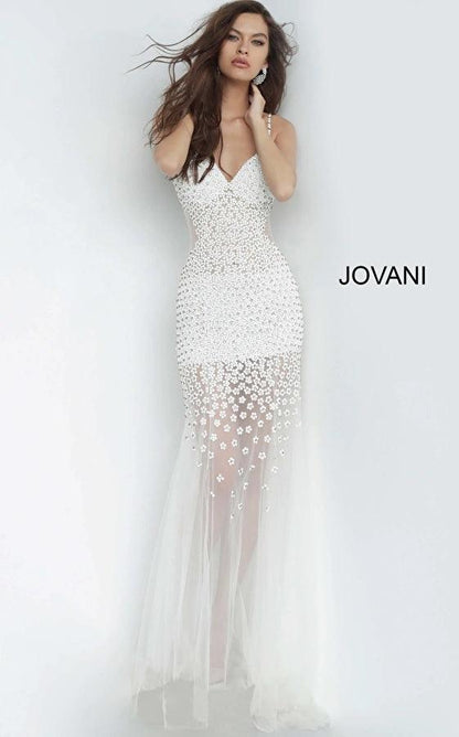 Jovani 60695 Spaghetti Strap Long Prom Gown