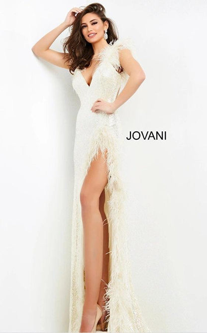 Jovani 06164 Spaghetti Strap Sexy Long Prom Gown