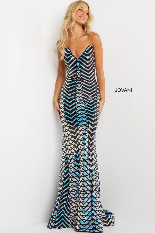 Jovani 07285 Strapless Formal Long Prom Dress
