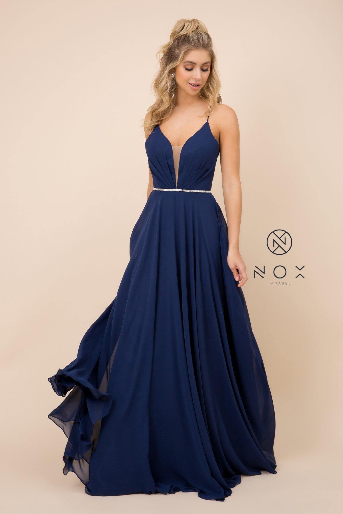Long Deep V-Neck Dress Prom Dress