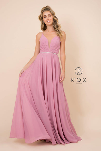 Long Deep V-Neck Dress Prom Dress