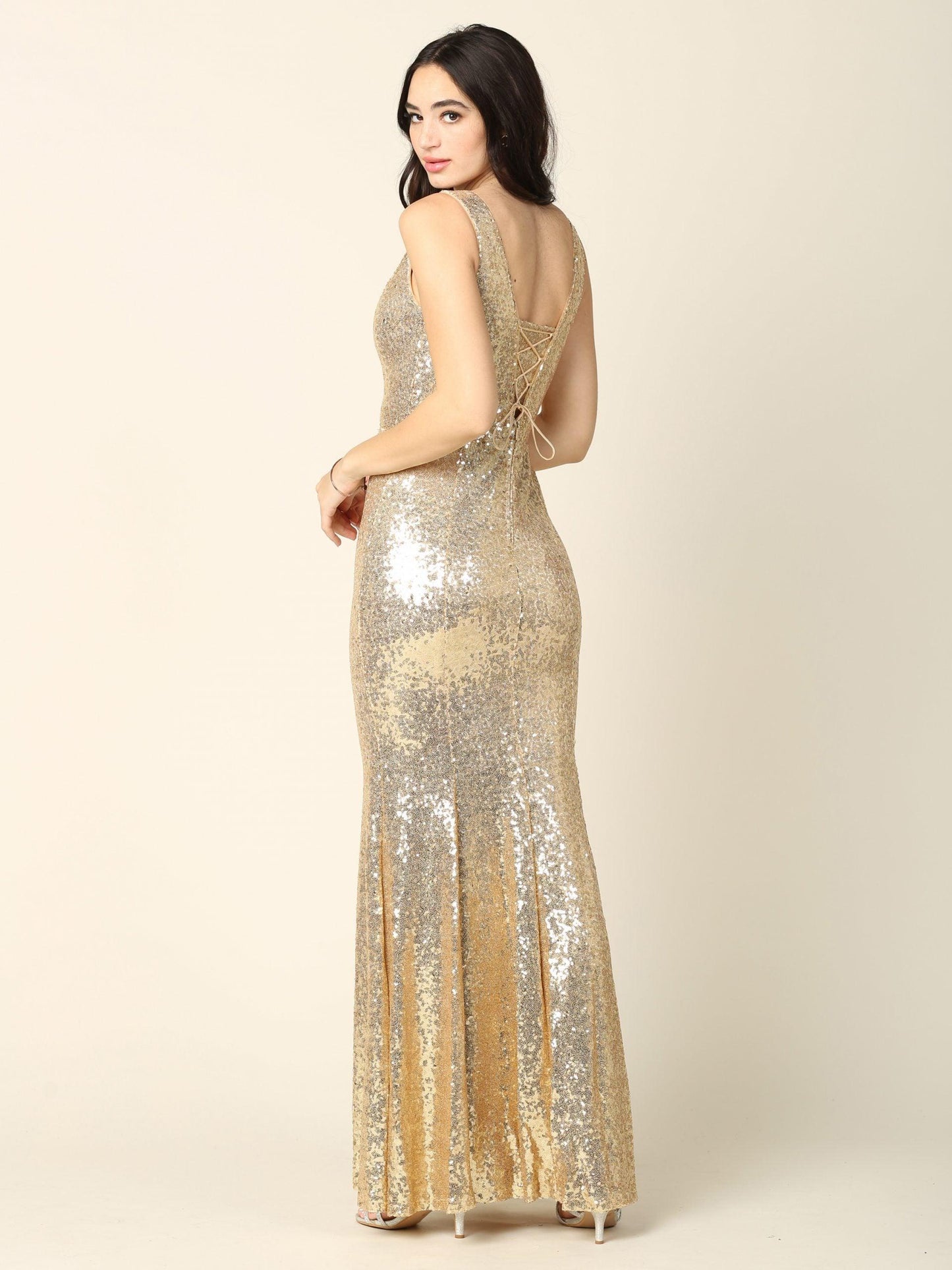 Long Fitted Formal Sleeveless Prom Dress