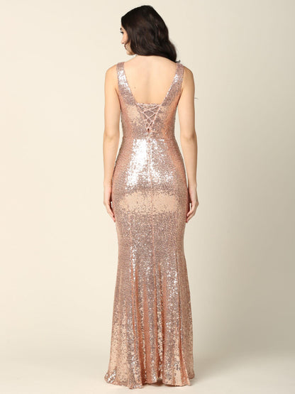 Long Fitted Formal Sleeveless Prom Dress