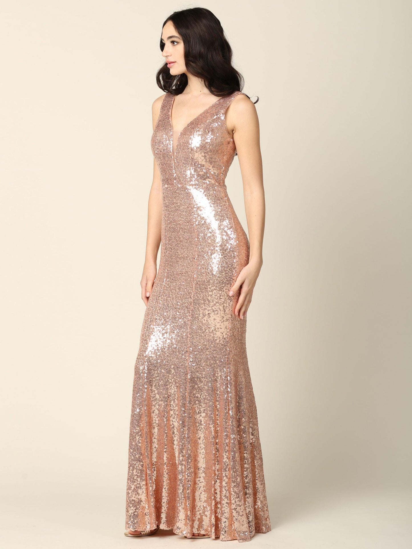 Long Fitted Formal Sleeveless Prom Dress