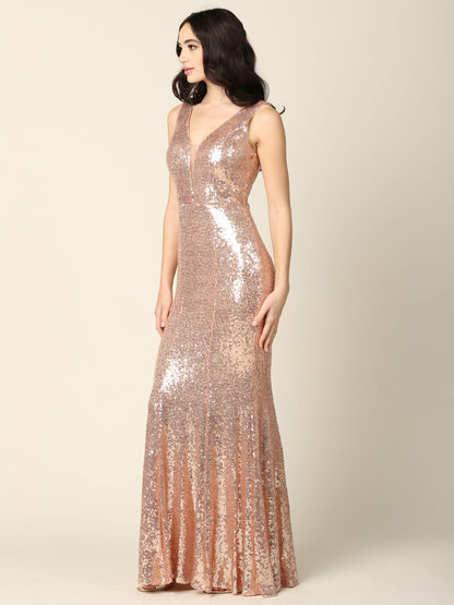Long Fitted Formal Sleeveless Prom Dress