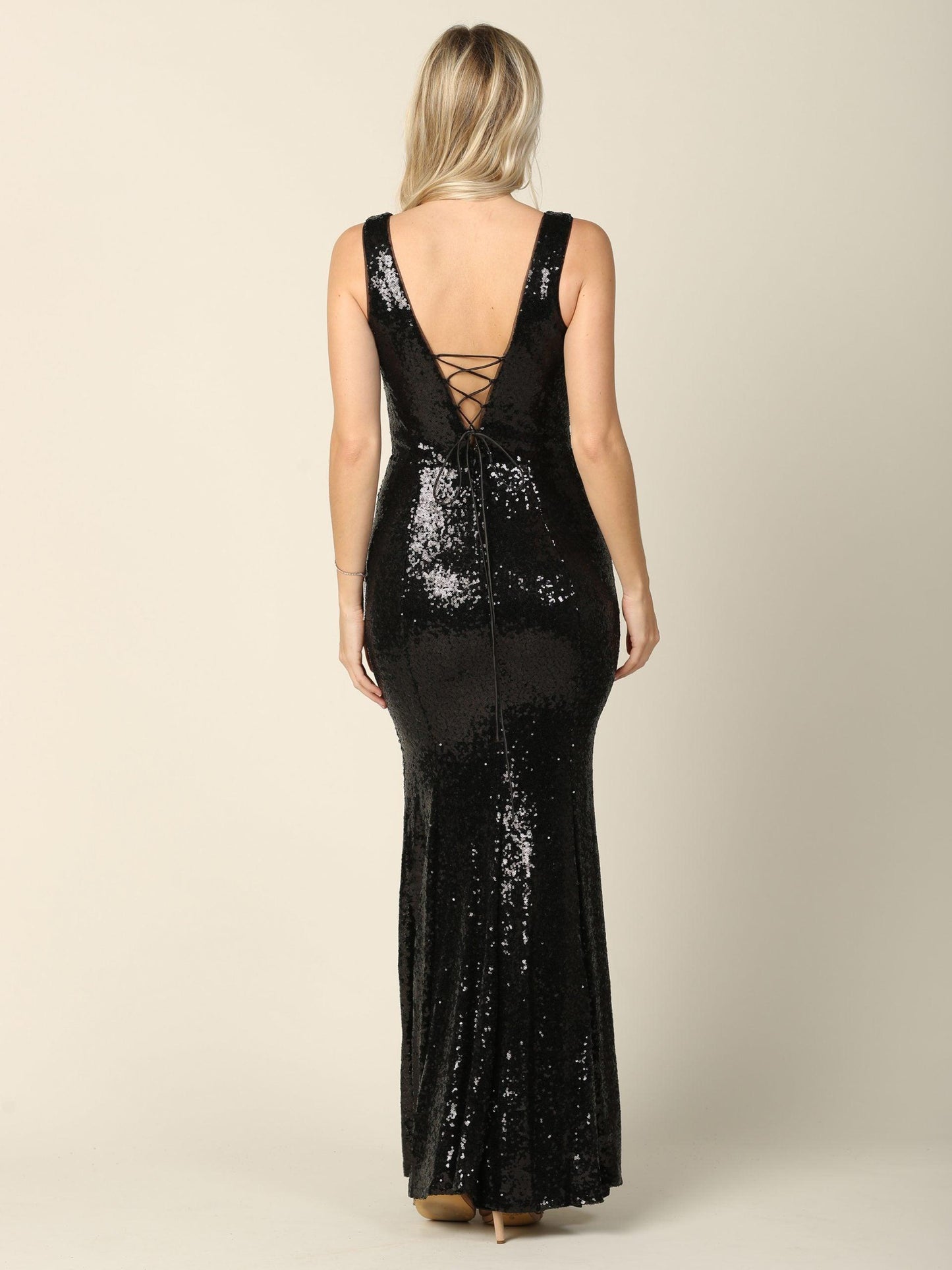 Long Fitted Formal Sleeveless Prom Dress