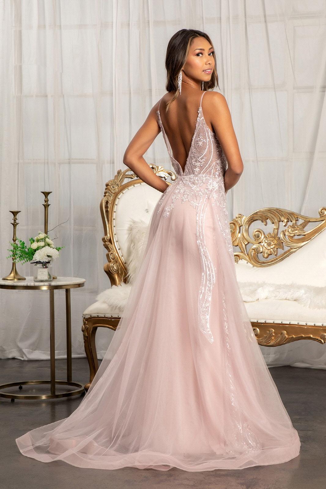 Long Mermaid Prom Dress W Detached Layer On Waist