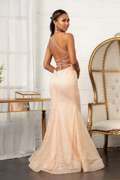 Long Formal Mesh Mermaid Prom Dress