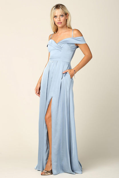 Long Formal Off Shoulder Bridesmaid Dress