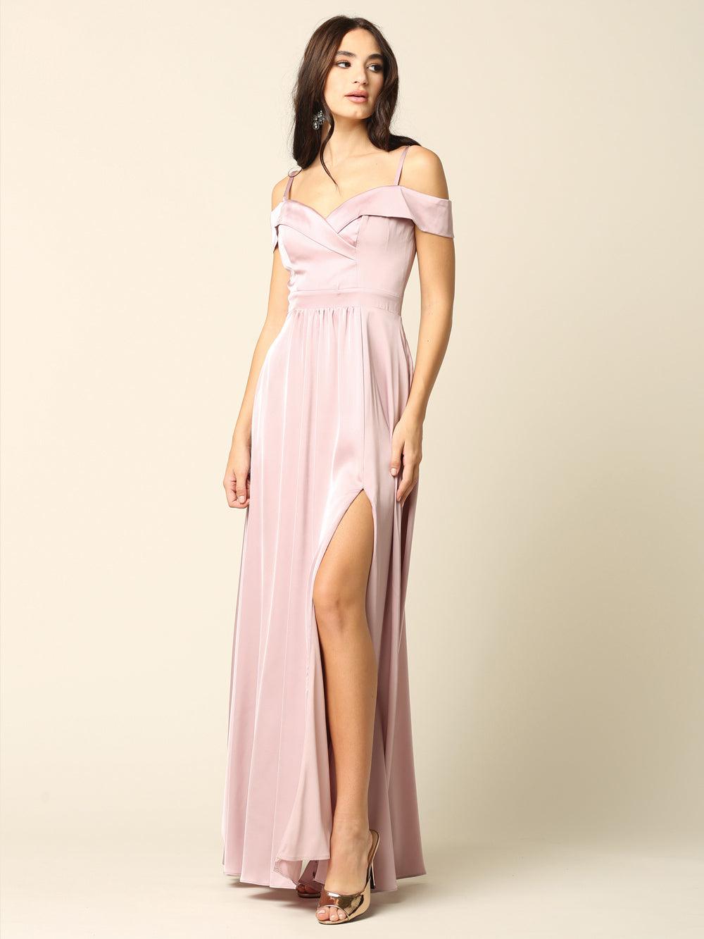 Long Formal Off Shoulder Bridesmaid Dress