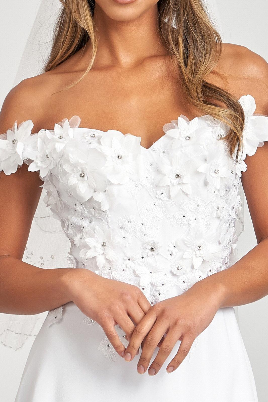 Long Off Shoulder Formal Chiffon Prom Gown