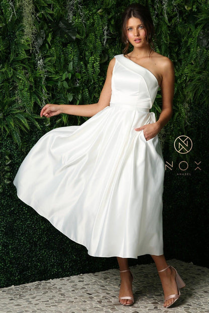 Long One Shoulder Formal Dress JE931