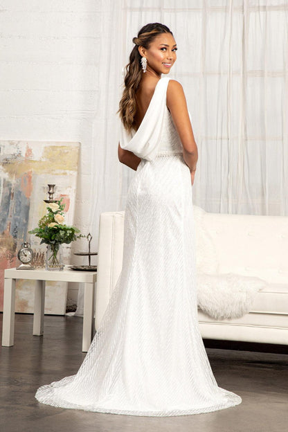 Long Sleeveless Formal Mermaid Mesh Prom Dress