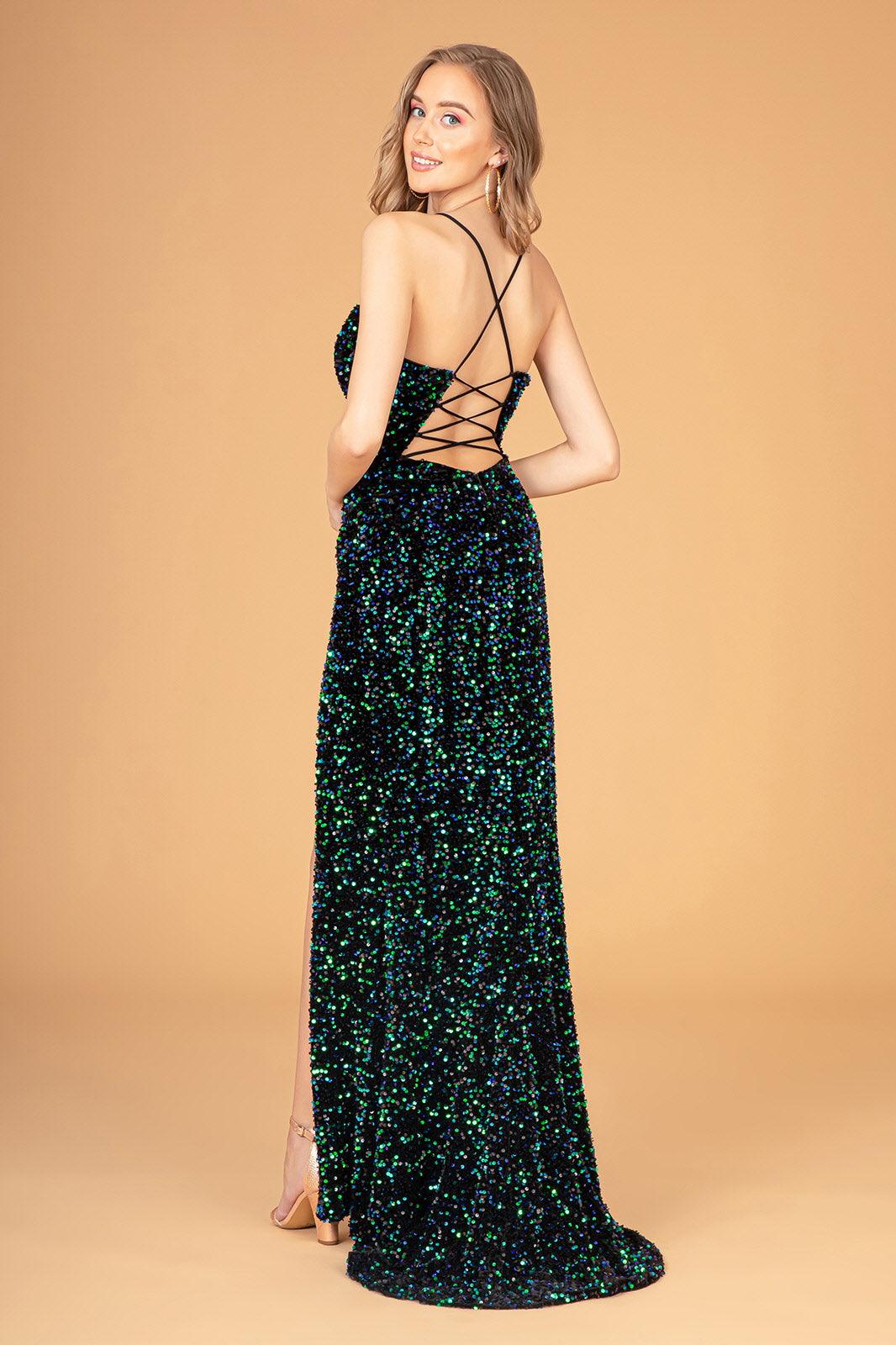 Long Spaghetti Strap Formal Prom Dress