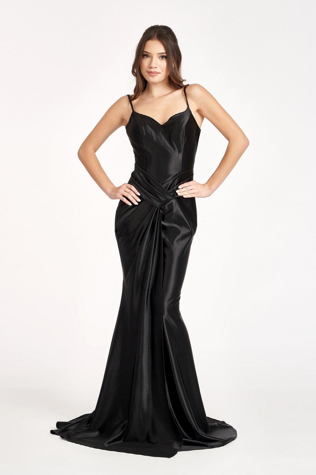 Long Spaghetti Strap Mermaid Prom Dress