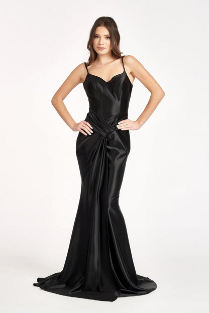 Long Spaghetti Strap Mermaid Prom Dress
