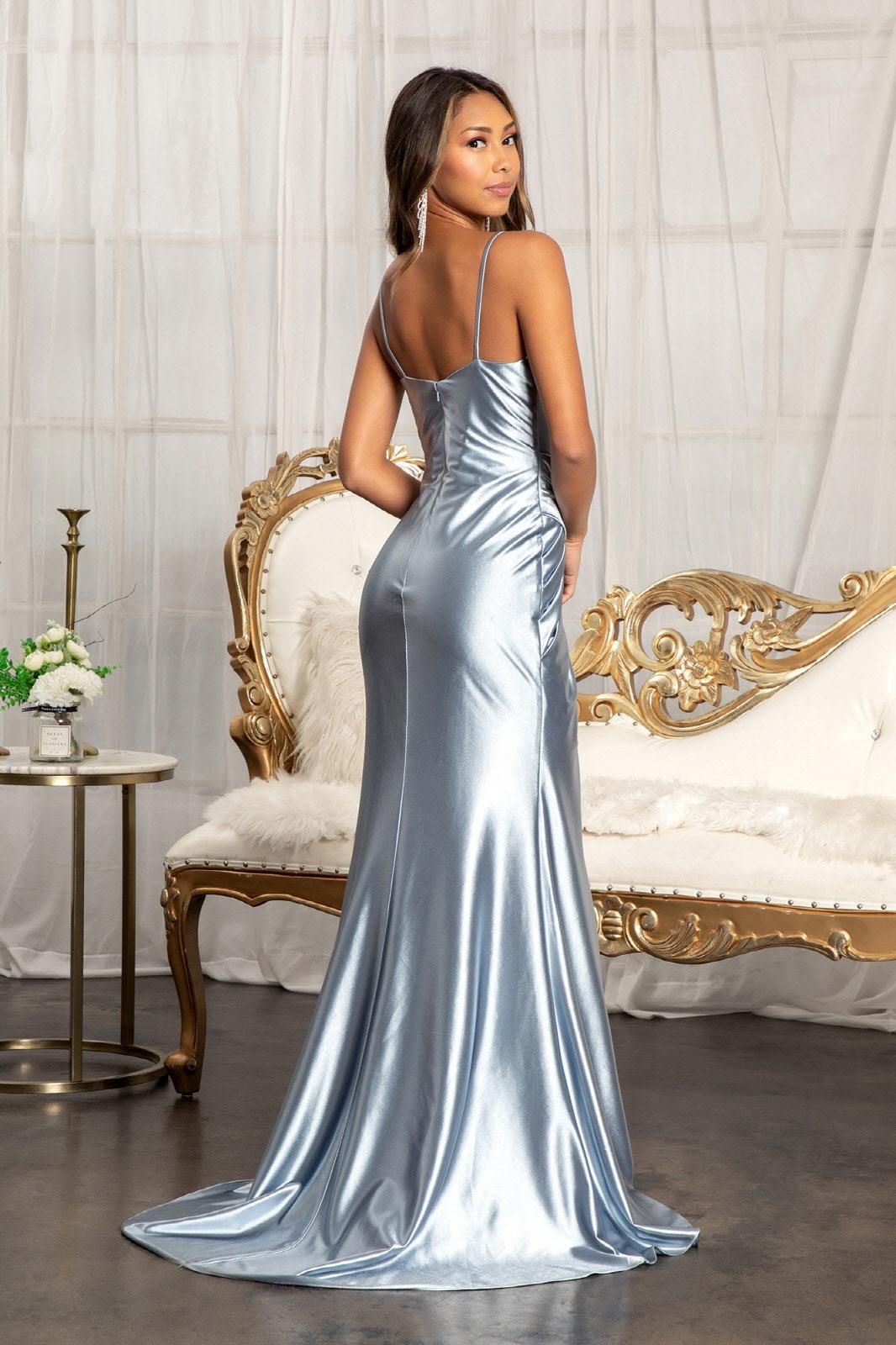 Long Spaghetti Strap Mermaid Prom Dress