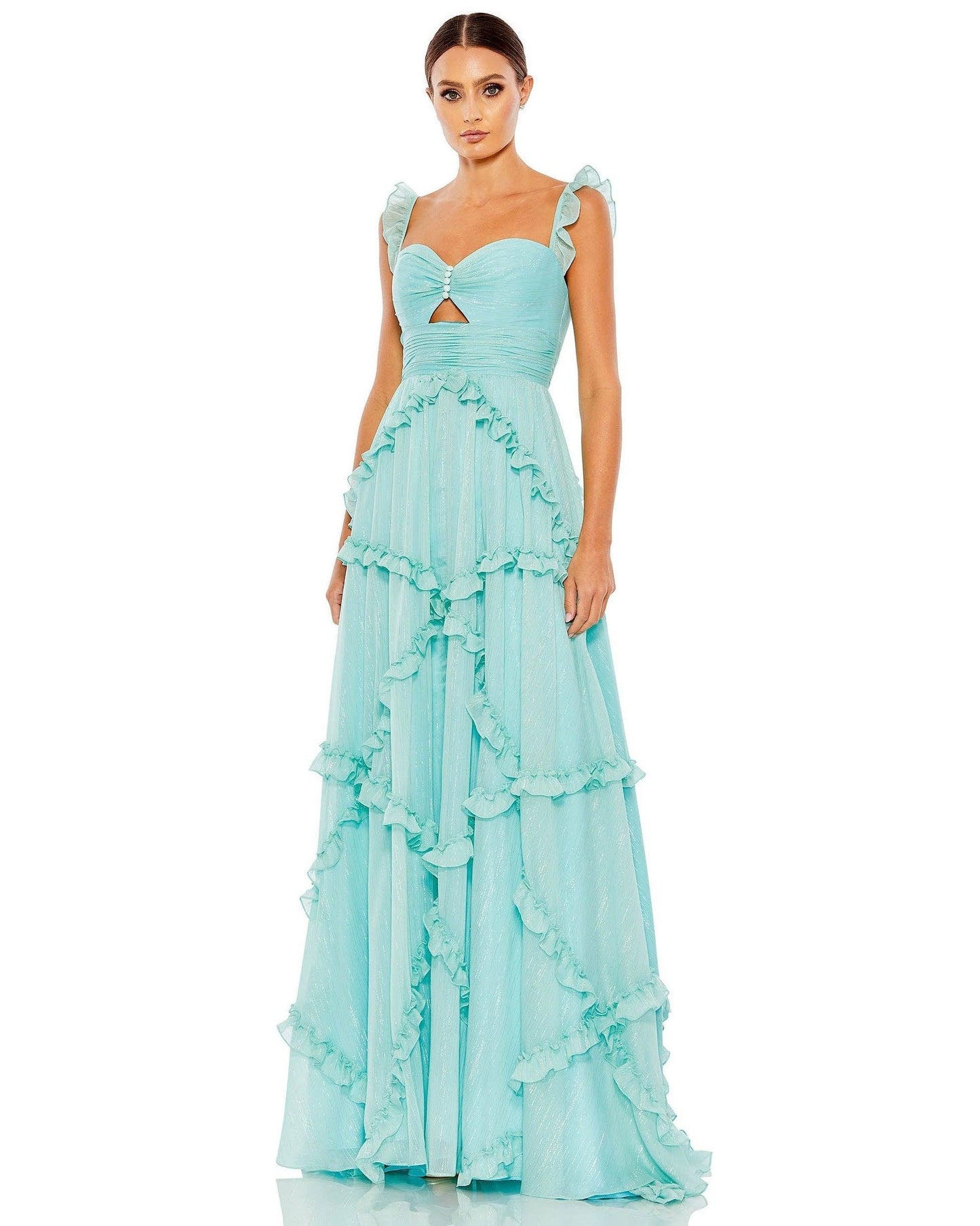 Long Formal Chiffon Dress Chiffon Fabric Mac Duggal 68093