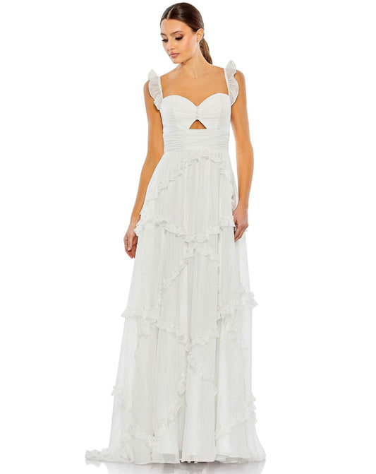 Long Formal Chiffon Dress Chiffon Fabric Mac Duggal 68093