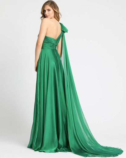 Long Formal Pleated Prom Dress Pleated Detail Mac Duggal 67476