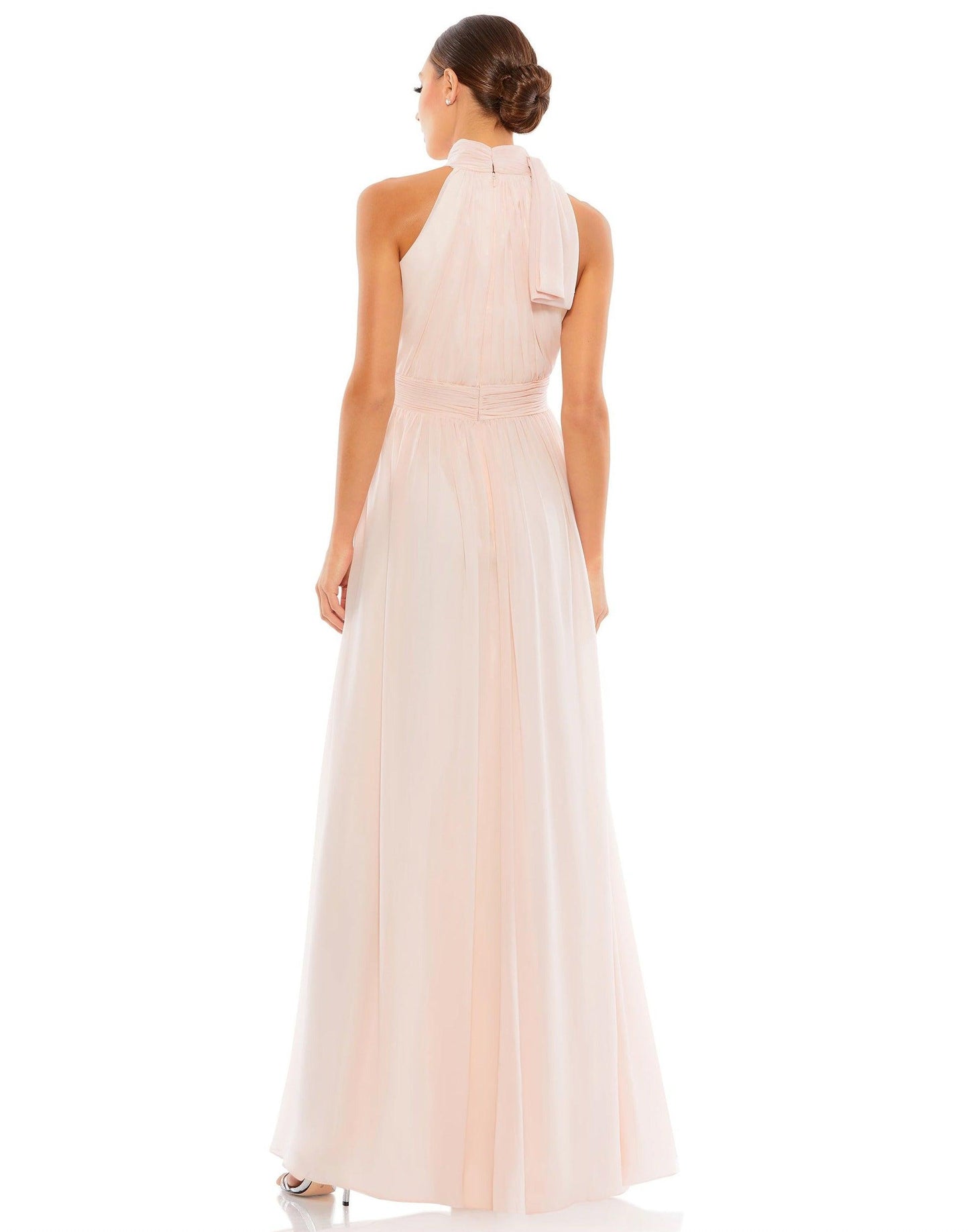 Long Halter Chiffon Prom Dress Halter Neckline Mac Duggal 55035