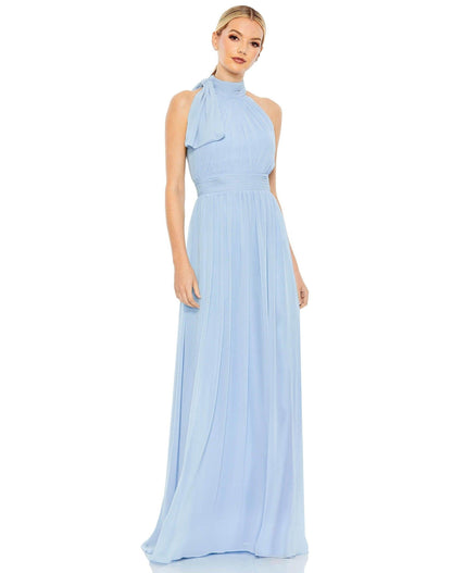 Long Halter Chiffon Prom Dress Halter Neckline Mac Duggal 55035