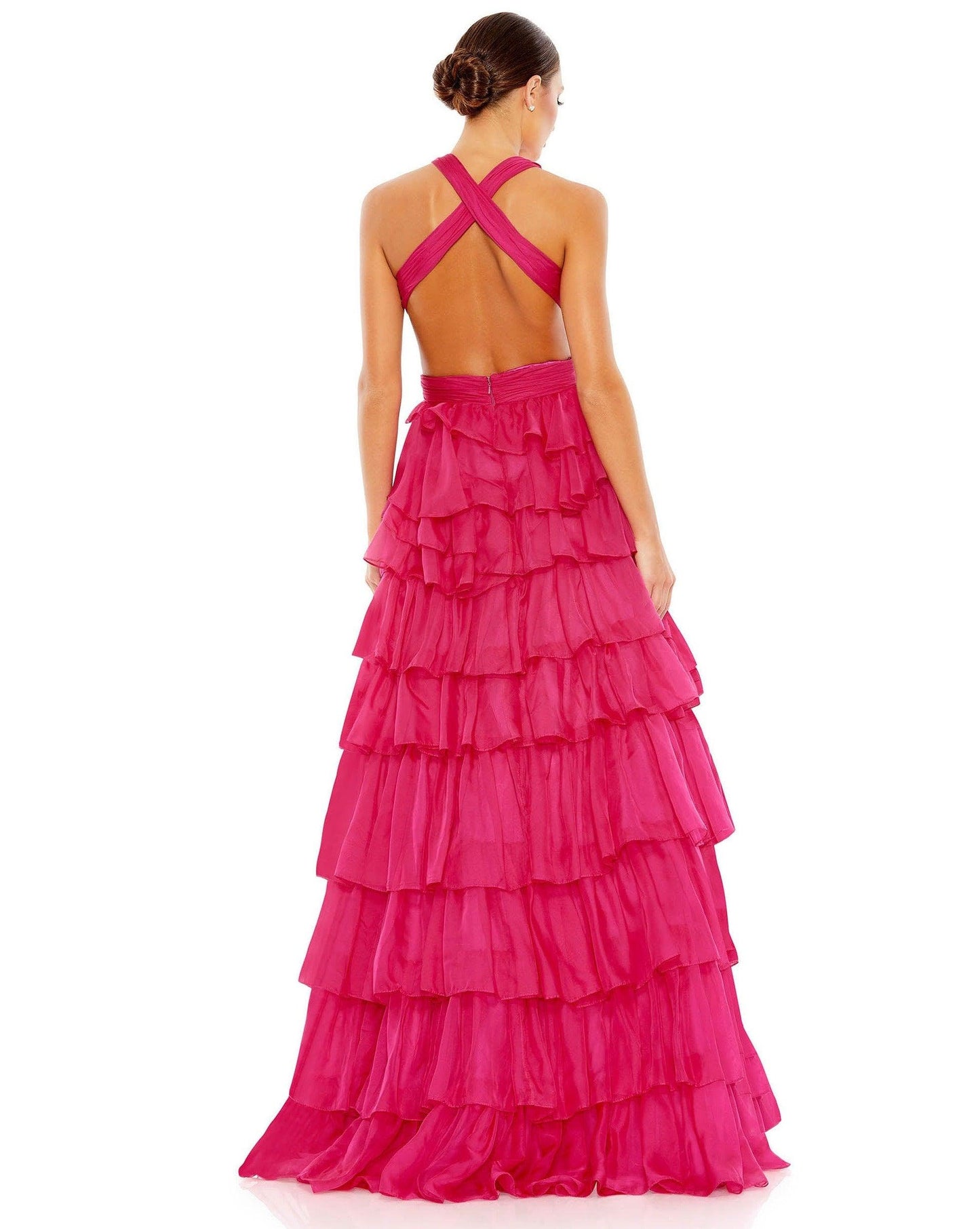 Long Halter Prom Ball Gown Halter Neckline Mac Duggal 67988
