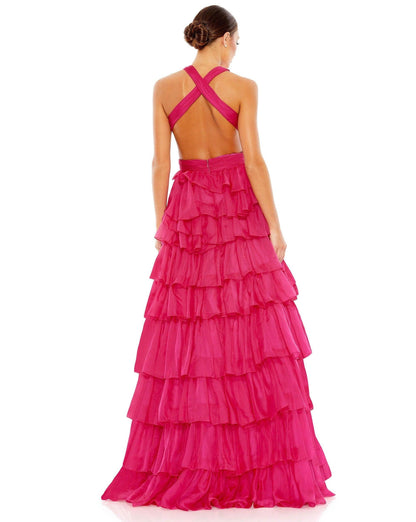 Long Halter Prom Ball Gown Halter Neckline Mac Duggal 67988