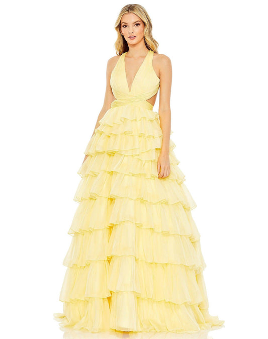Long Halter Prom Ball Gown Halter Neckline Mac Duggal 67988
