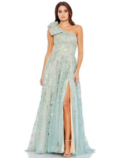 Long One Shoulder Formal Gown One Shoulder Detail Mac Duggal 11177