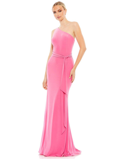 Long One Shoulder Formal Gown One Shoulder Detail Mac Duggal 26581