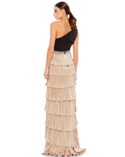 Long One Shoulder Formal Prom Gown One Shoulder Detail Mac Duggal 26541