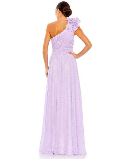Long One Shoulder Formal Prom Gown One Shoulder Detail Mac Duggal 49536